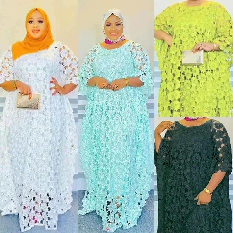 African ethnic style women's dress embroidered chiffon water-soluble lace loose long hood flower large slit plus size long robe
African ethnic style women's dress embroidered chiffon water-soluble lace loose long hood flower large slit plus size long robe