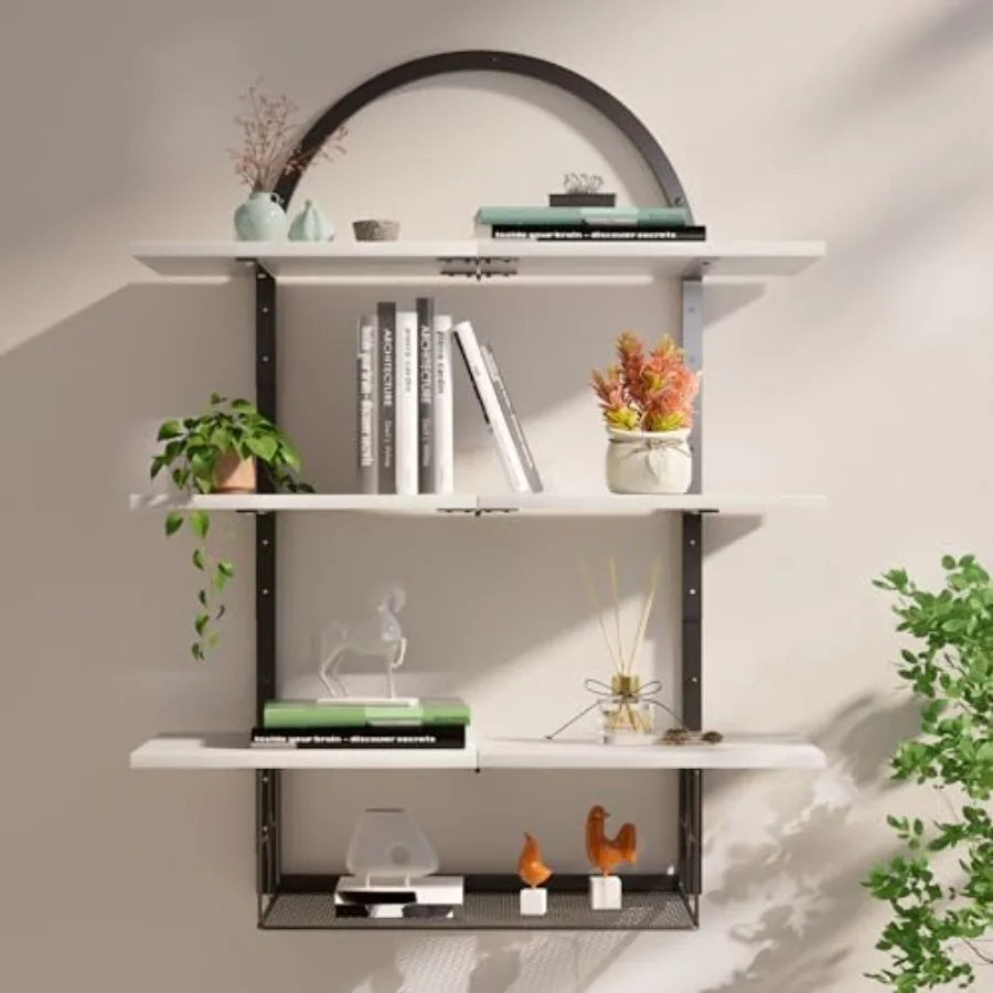 Полка настенная белая 31.5x24 дюйма, 3+1 яруса, с корзиной, для хранения в ванной, гостиной, спальне, на кухне
Полка настенная белая 31.5x24 дюйма, 3+1 яруса, с корзиной, для хранения в ванной, гостиной, спальне, на кухне