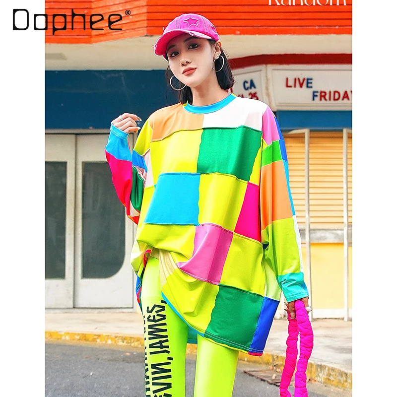 Color Square Casual T-shirt 2025 Spring New Contrasting Color Splicing Trendy Brand Loose Bottoming Shirt Sweatshirt Women
Color Square Casual T-shirt 2025 Spring New Contrasting Color Splicing Trendy Brand Loose Bottoming Shirt Sweatshirt Women