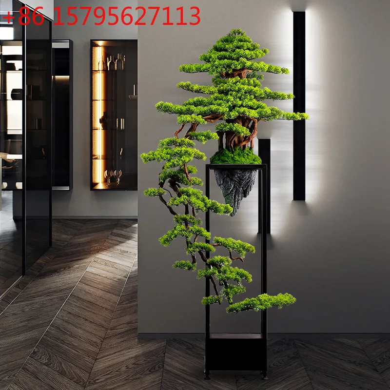 Selected Chinese simulated solid wood welcome pine, lucky green plants and fake trees landing club large opening gift
Selected Chinese simulated solid wood welcome pine, lucky green plants and fake trees landing club large opening gift