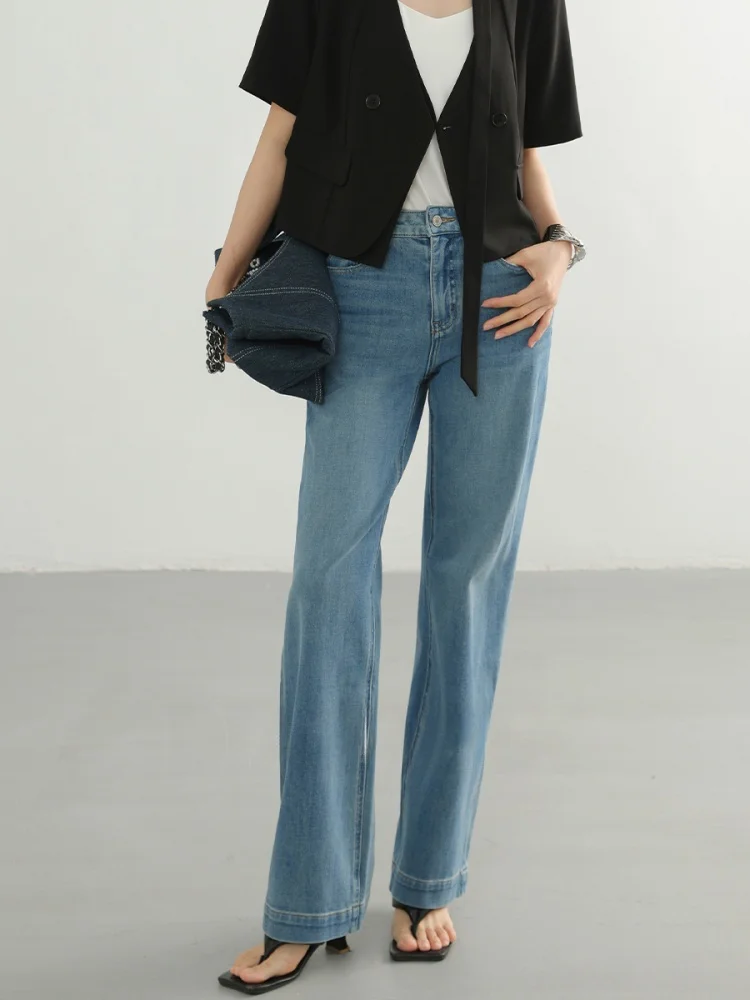 DianThia High Waist Wide Leg Jeans Women's Elegant Slimming Straight Floor-Length Pants Casual Zipper Style Autumn Fashion
DianThia High Waist Wide Leg Jeans Women's Elegant Slimming Straight Floor-Length Pants Casual Zipper Style Autumn Fashion