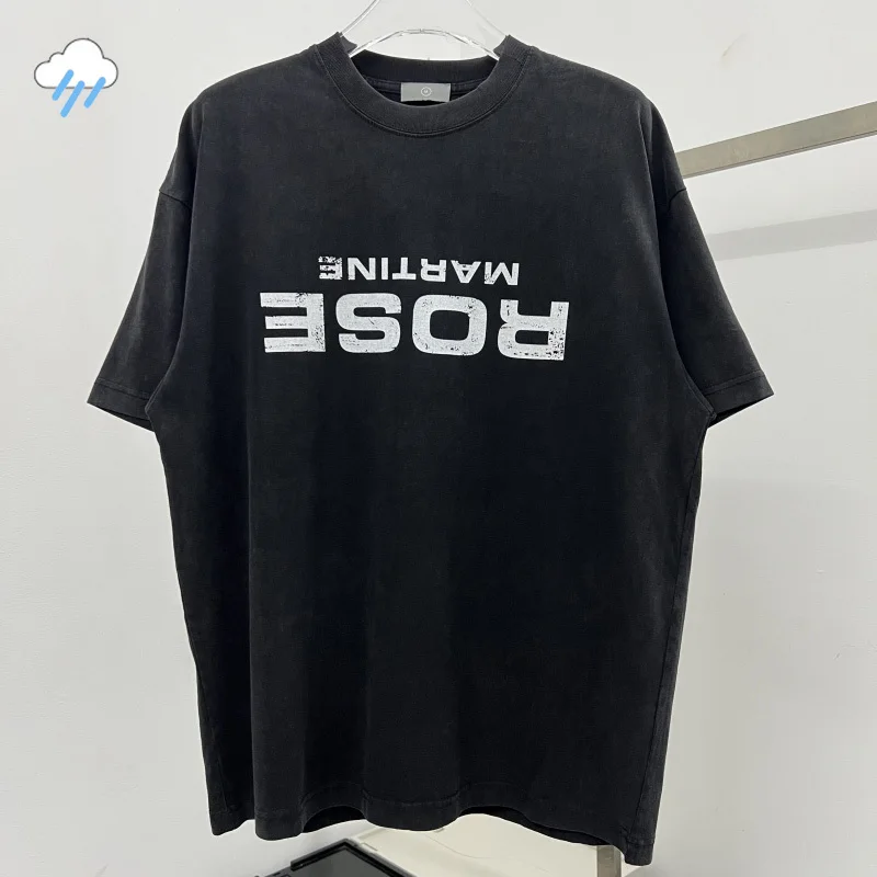 Summer Oversized Vintage Washed Black T-Shirt Men Women Simple Couple Tee Top Heavy Fabric Inverted Letters Logo Print T Shirt
Summer Oversized Vintage Washed Black T-Shirt Men Women Simple Couple Tee Top Heavy Fabric Inverted Letters Logo Print T Shirt