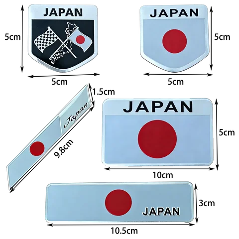 Autocollant de voiture 3D en aluminium pour Toyota Honda Suzuki Nissan Mazda Subaru Lexus