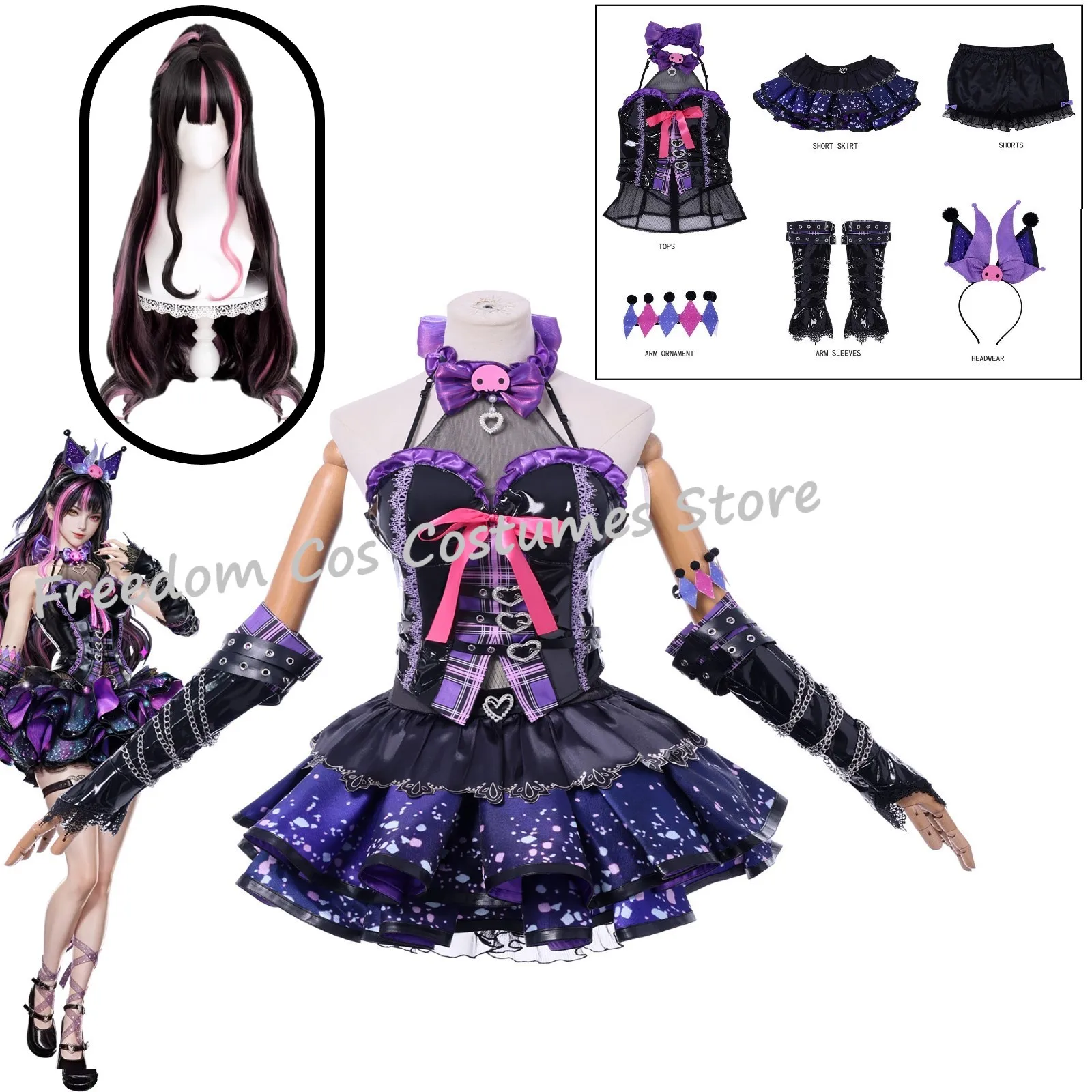 Tessa Cosplay Game Naraka Cosplay Costume Devil Lolita Purple Kuromi Sexy Dress Wig Set Halloween Party for Woman Girl suit
Tessa Cosplay Game Naraka Cosplay Costume Devil Lolita Purple Kuromi Sexy Dress Wig Set Halloween Party for Woman Girl suit