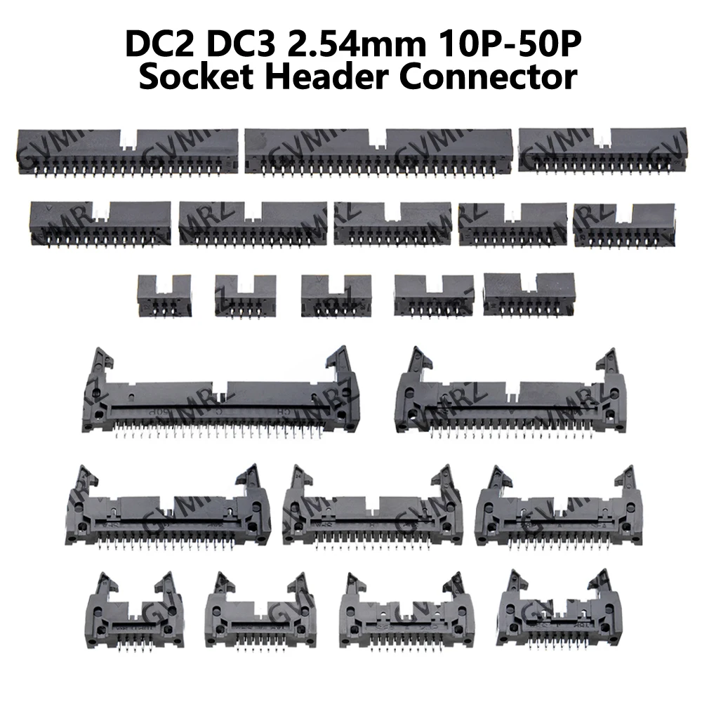 DC2 DC3 2.54mm 10P-50P Socket Header Connector 6p 8p 10p 14p 16p 30p ISP Male Double-spared Straight needle 12p
DC2 DC3 2.54mm 10P-50P Socket Header Connector 6p 8p 10p 14p 16p 30p ISP Male Double-spared Straight needle 12p