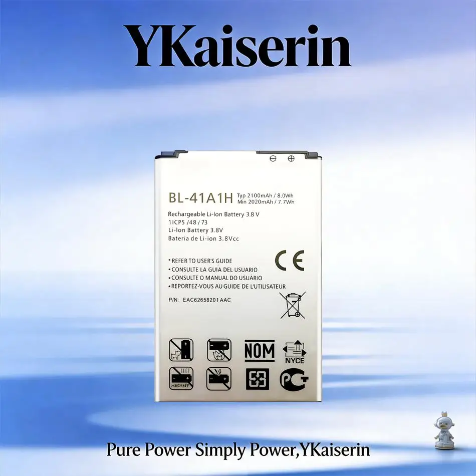 Mobile Phone Battery BL-41A1H For LG Optimus F60 MS395 D390N Tribute VS810PP Transpyre LS660 Premium Replacement 2100mAh
Mobile Phone Battery BL-41A1H For LG Optimus F60 MS395 D390N Tribute VS810PP Transpyre LS660 Premium Replacement 2100mAh