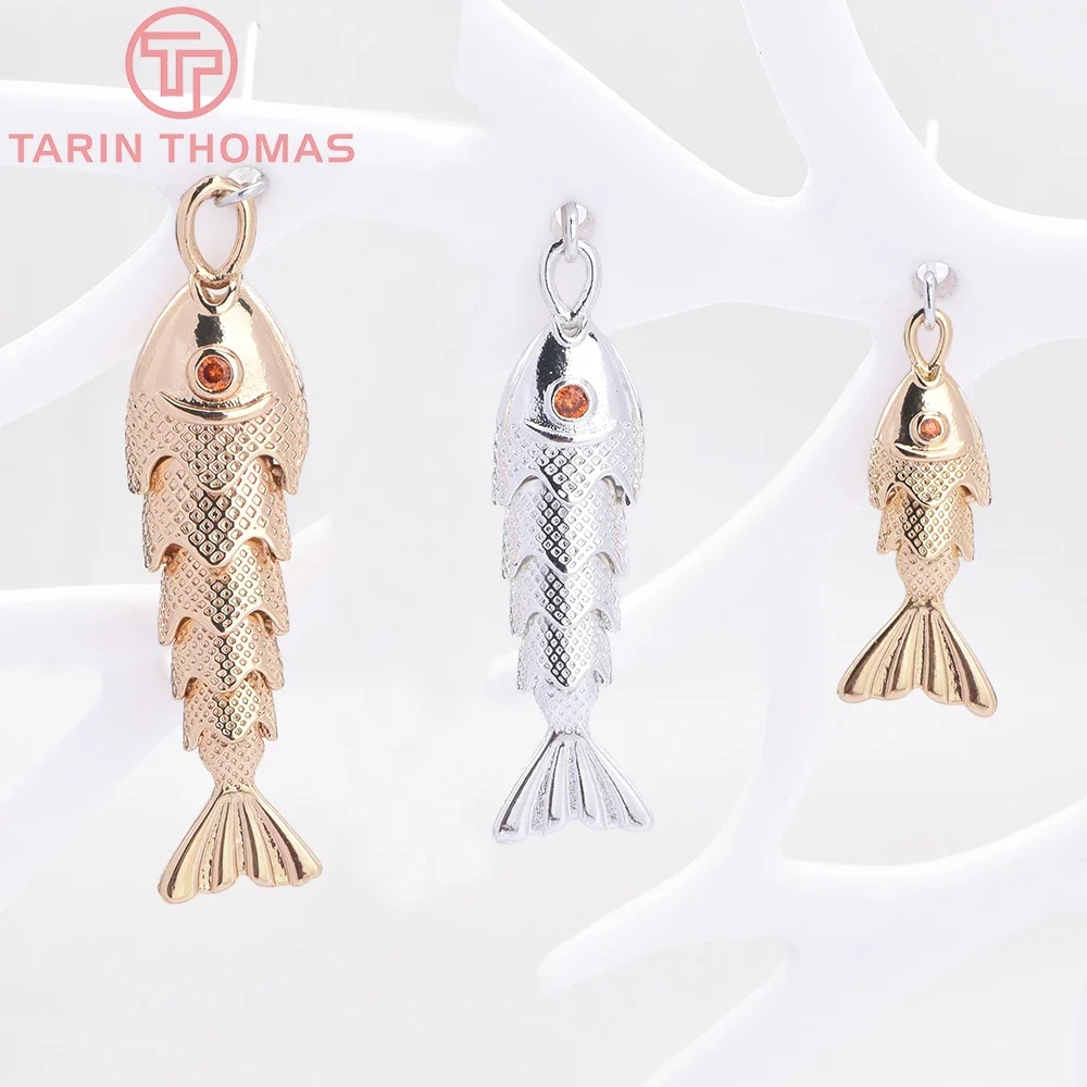 (8989) 4PCS 10x41MM 24K Gold Color Brass with Zircon Fish Shaped Pendants High Quality DIY Jewelry Making Findings Accessories
(8989) 4PCS 10x41MM 24K Gold Color Brass with Zircon Fish Shaped Pendants High Quality DIY Jewelry Making Findings Accessories