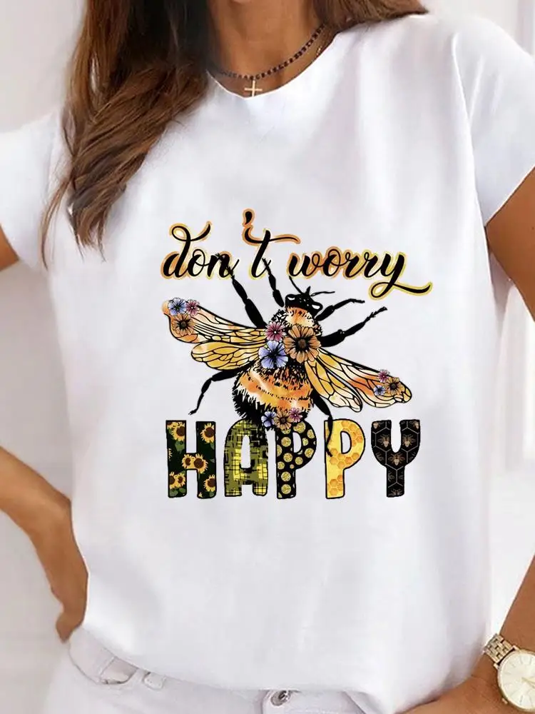 Women Clothes Bee Love Style Letter Clothing Print T Shirt Short Sleeve Summer Top Tee Basic Fashion Graphic T-shirt
Women Clothes Bee Love Style Letter Clothing Print T Shirt Short Sleeve Summer Top Tee Basic Fashion Graphic T-shirt