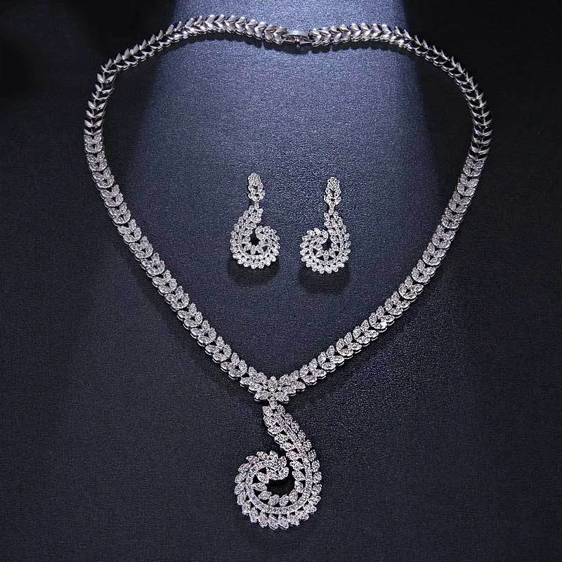 New Korean Style Cubic Zirconia Bridal Jewelry Set, Micro Paved Necklace Earrings for Wedding Bride Formal Wedding Gown
New Korean Style Cubic Zirconia Bridal Jewelry Set, Micro Paved Necklace Earrings for Wedding Bride Formal Wedding Gown