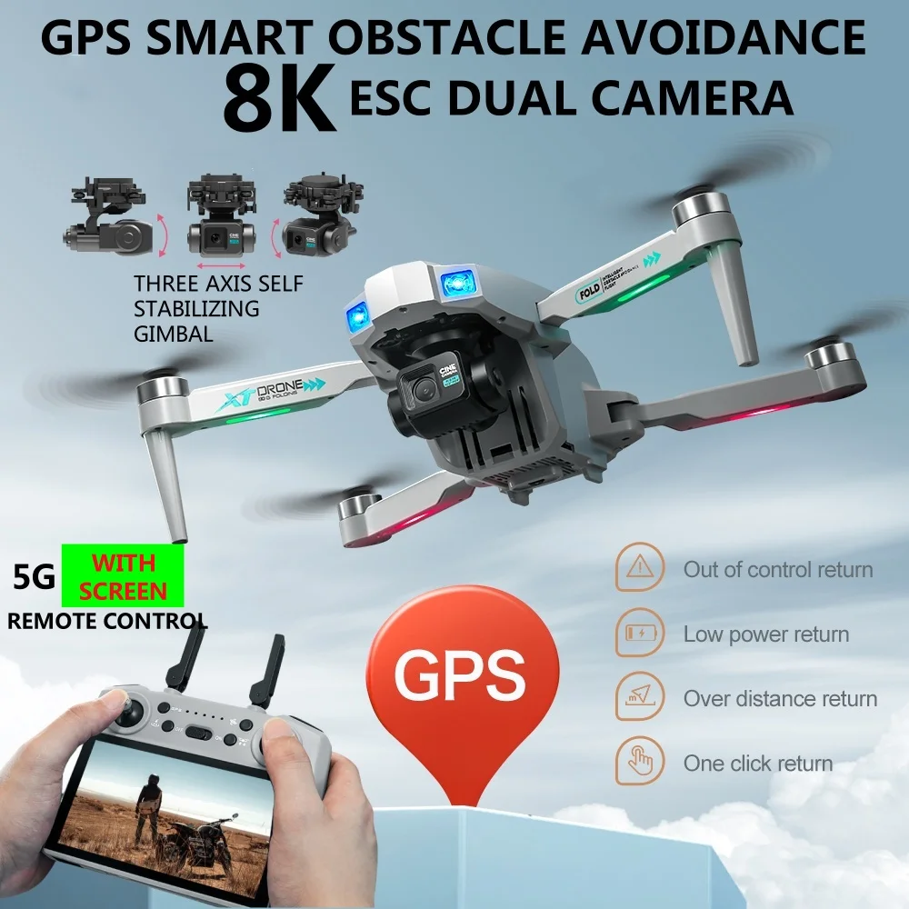 Бесщеточный экранный дрон Hd аэрофотосъемка с экраном GPS возврат складной интеллектуальный 360° ° Радиоуправляемый дрон для предотвращения препятствий, игрушечный подарок
Бесщеточный экранный дрон Hd аэрофотосъемка с экраном GPS возврат складной интеллектуальный 360° ° Радиоуправляемый дрон для предотвращения препятствий, игрушечный подарок
