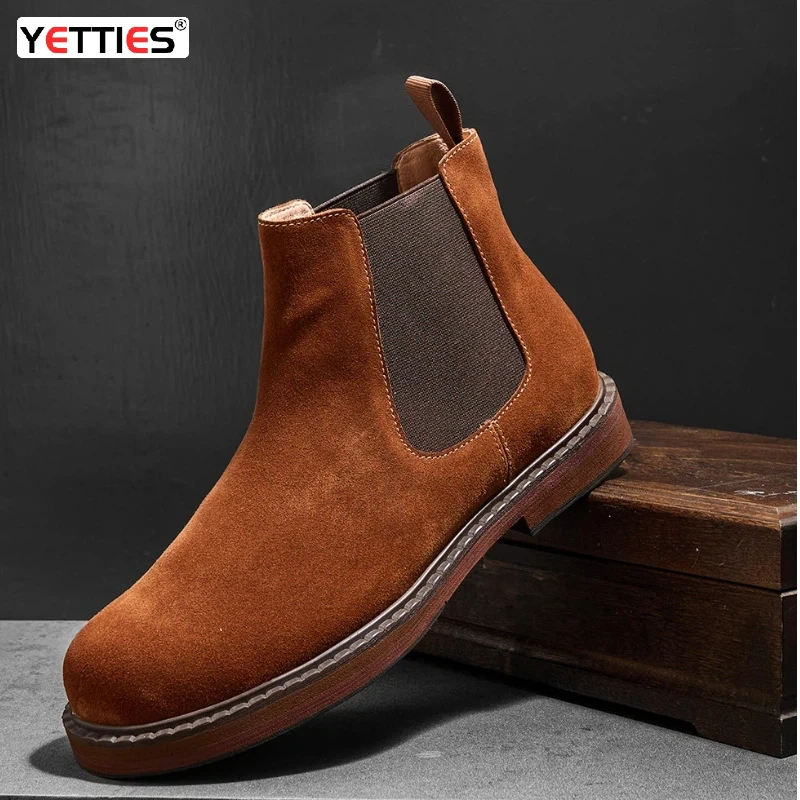 Men All-Season Imported Genuine Leather Chelsea Boots Retro Casual Mid-Calf Ankle Boots British Maillard Style Comfort Footwear
Men All-Season Imported Genuine Leather Chelsea Boots Retro Casual Mid-Calf Ankle Boots British Maillard Style Comfort Footwear
