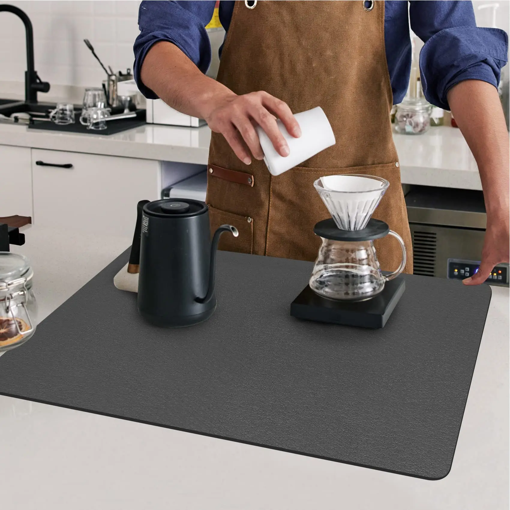 Coffee Mat Hide Stain Rubber Backed Absorbent Dish Drying Mat for Kitchen Counter-Coffee Bar
Coffee Mat Hide Stain Rubber Backed Absorbent Dish Drying Mat for Kitchen Counter-Coffee Bar