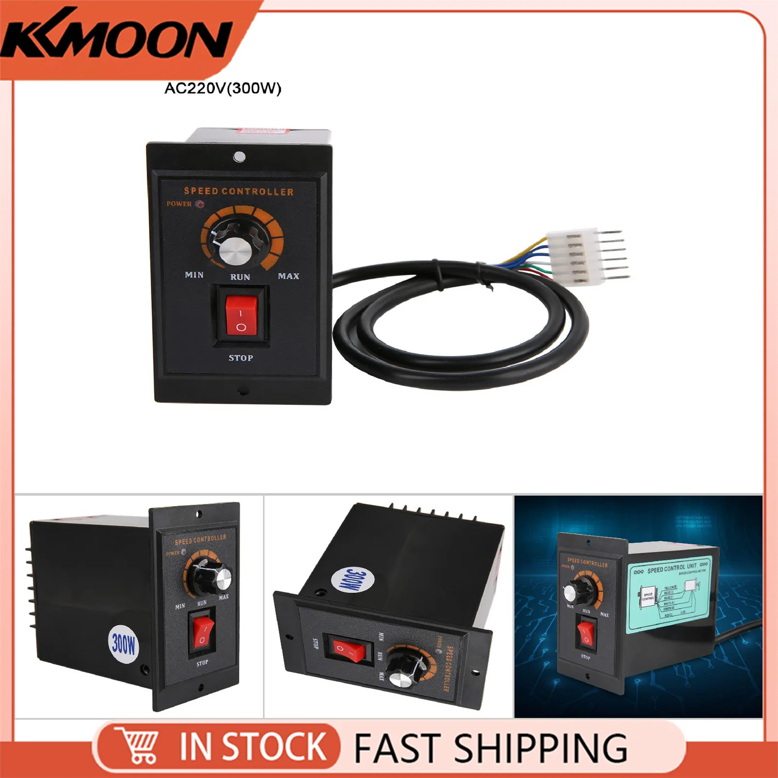 AC 220V 50/60Hz Single Phase AC Motor Speed Controller Electric Motor Speed Regulator
AC 220V 50/60Hz Single Phase AC Motor Speed Controller Electric Motor Speed Regulator