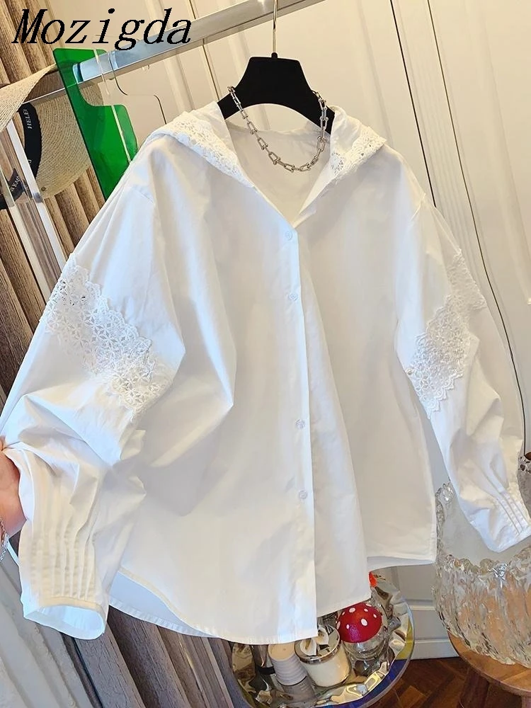 Autumn Oversize Hooded Lace Shirt Blouse Women Korean Long Sleeve Loose Woman Blouse Ladies Shirts Tops Blusa Feminina 
Autumn Oversize Hooded Lace Shirt Blouse Women Korean Long Sleeve Loose Woman Blouse Ladies Shirts Tops Blusa Feminina