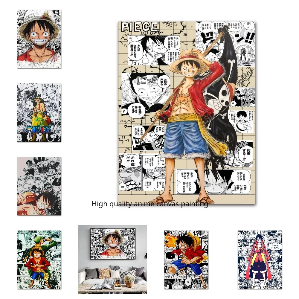 One Piece Luffy Anime Poster White and Color Canvas Painting Comic Bar Home Wall Aesthetic Art Mural Decoration Gift
One Piece Luffy Anime Poster White and Color Canvas Painting Comic Bar Home Wall Aesthetic Art Mural Decoration Gift