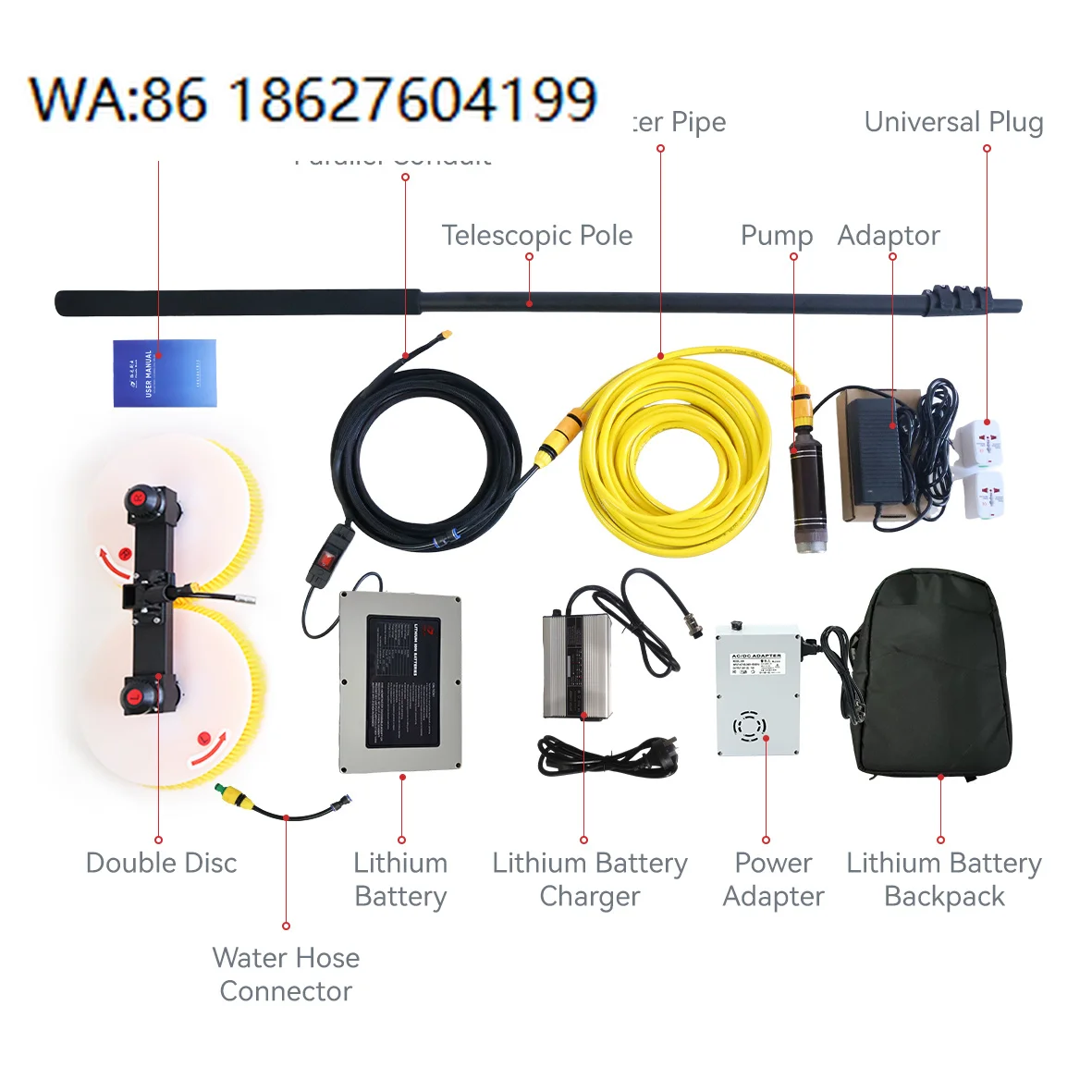 7.5m Double Disc Electric Rotating Brush | Universal PV Maintenance Cleaner For Ground & Rooftop Mount Solar Power Panel Project
7.5m Double Disc Electric Rotating Brush | Universal PV Maintenance Cleaner For Ground & Rooftop Mount Solar Power Panel Project