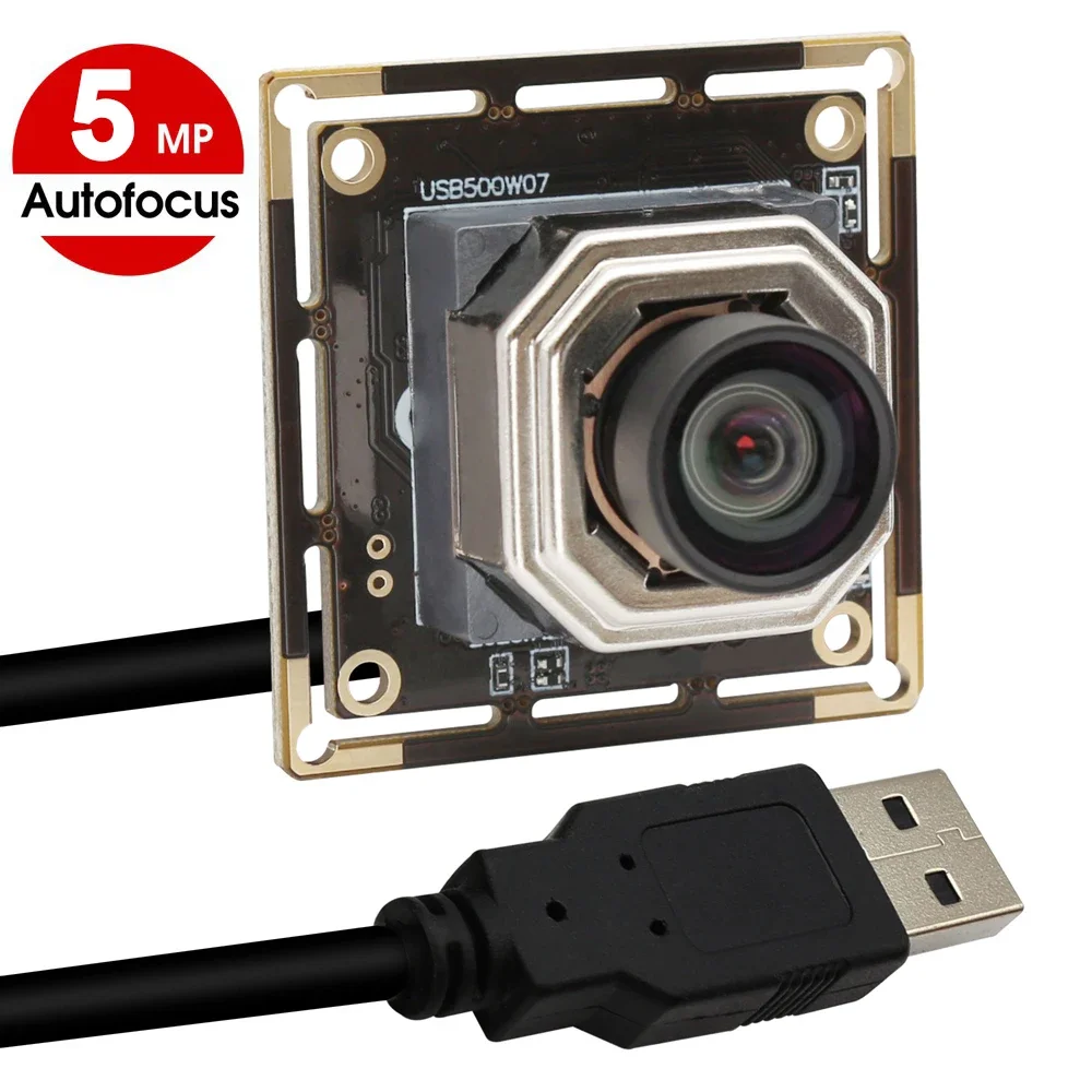 ELP 5MP Autofocus USB Camera Module CMOS IMX335 30fps Wide Angle PC Webcam with 100degree No Distortion Lens for PC,Pi,Laptop
ELP 5MP Autofocus USB Camera Module CMOS IMX335 30fps Wide Angle PC Webcam with 100degree No Distortion Lens for PC,Pi,Laptop