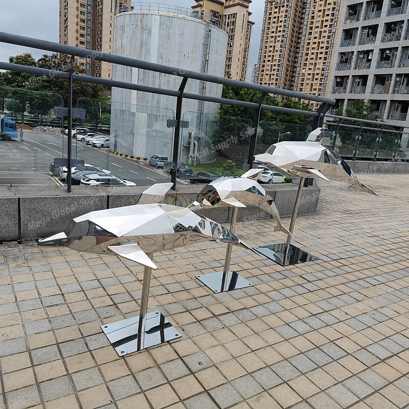 Stainless Steel Geometric Dolphins Decoration, Park Landscape, Lawn, Courtyard, Office, Home, Waterscape Home Decor
Stainless Steel Geometric Dolphins Decoration, Park Landscape, Lawn, Courtyard, Office, Home, Waterscape Home Decor