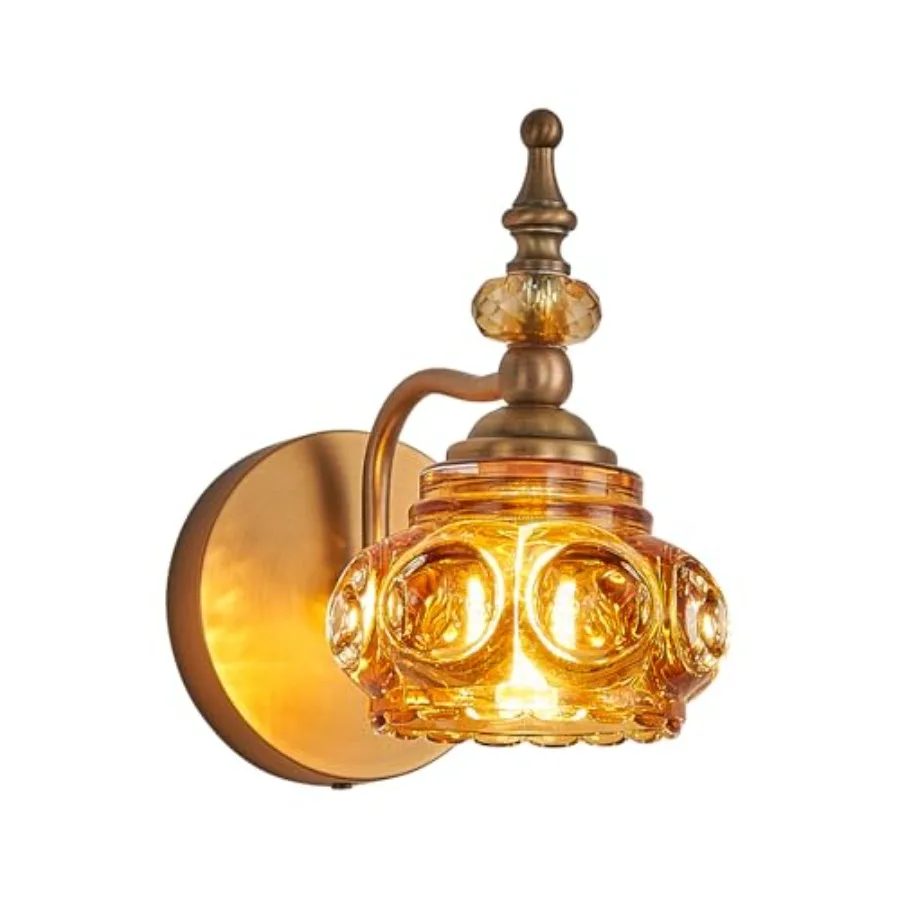 Vintage Wall Sconces with Glass Lampshade Bathroom Sconces Modern Wall Lighting Fixture for Bedside Bedroom Doorway
Vintage Wall Sconces with Glass Lampshade Bathroom Sconces Modern Wall Lighting Fixture for Bedside Bedroom Doorway