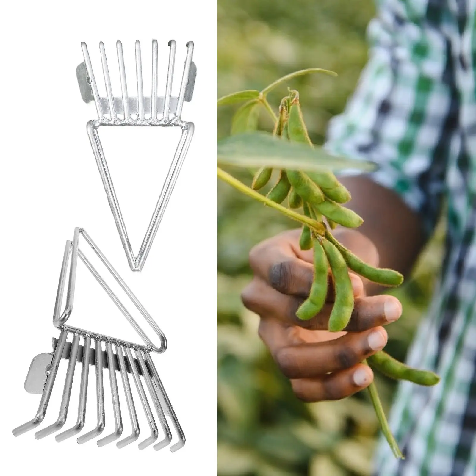 Peanut Picker Rake Multifunctional Sturdy Hand Steel Edamame Picker Farm Tool Catcher for Nut Hickory Pinecone Tree Walnut
Peanut Picker Rake Multifunctional Sturdy Hand Steel Edamame Picker Farm Tool Catcher for Nut Hickory Pinecone Tree Walnut