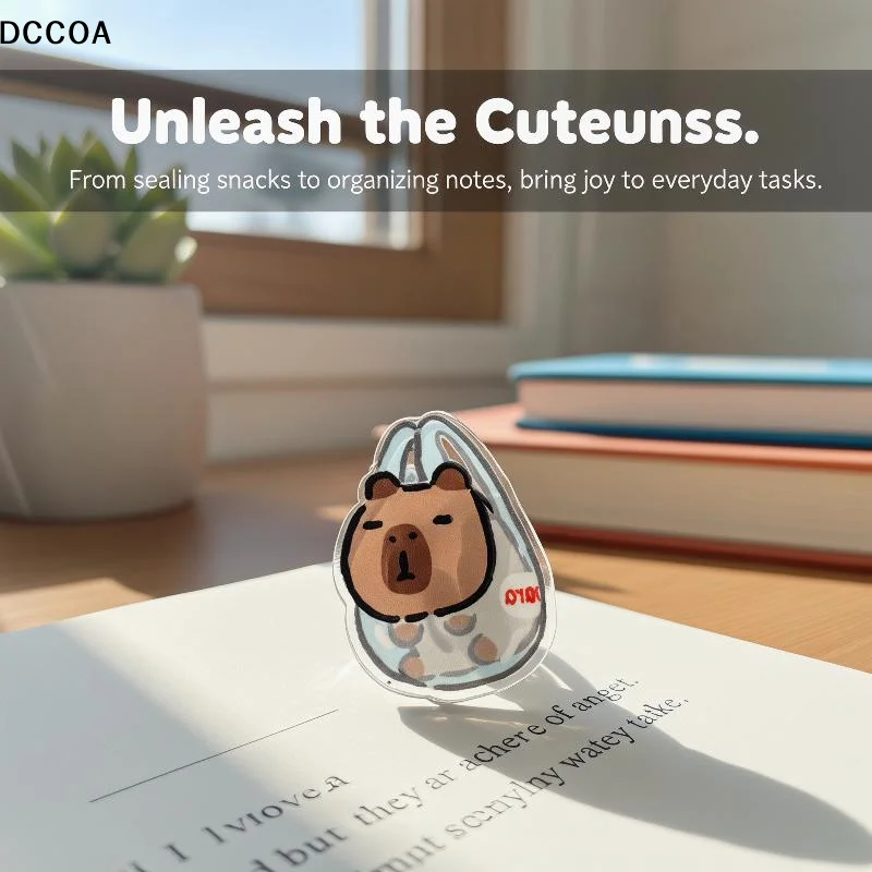 8Pcs Acrylic PP Clips Cute Fun Capybara Animal Decoration Clips For Notes, Photos, Documents, Envelopes For Students, Office
8Pcs Acrylic PP Clips Cute Fun Capybara Animal Decoration Clips For Notes, Photos, Documents, Envelopes For Students, Office