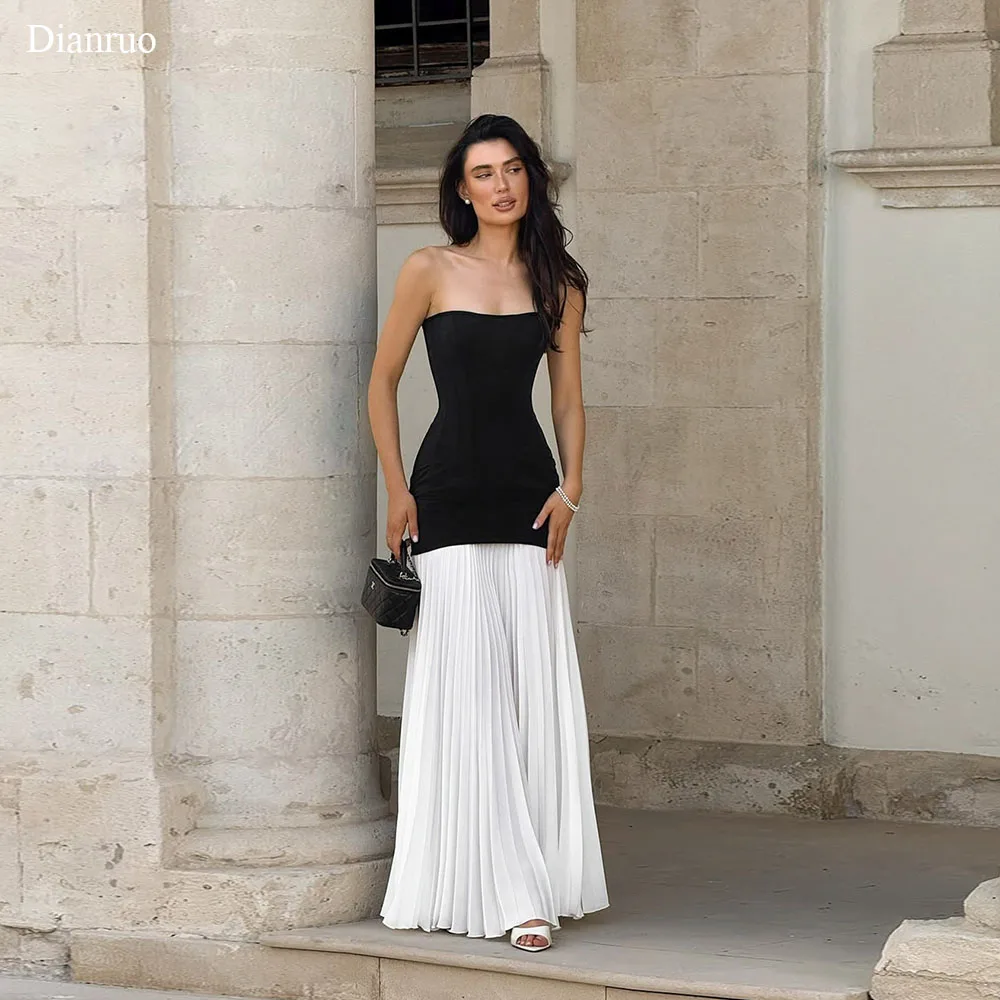 Dianruo Modern A Line Evening Dresses Strapless Lace Up Back Robe De Soirée Femme Pleated Hem Vestidos Para Mujer Customized
Dianruo Modern A Line Evening Dresses Strapless Lace Up Back Robe De Soirée Femme Pleated Hem Vestidos Para Mujer Customized