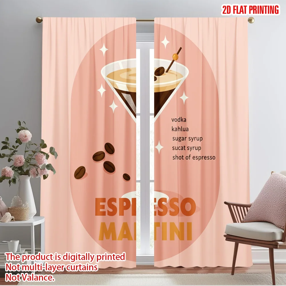 2pcs 2D flat printing Drapes Espresso Martini Cocktail Drink Polyester Without Electricity Festive Holiday Use for Outdoor 
2pcs 2D flat printing Drapes Espresso Martini Cocktail Drink Polyester Without Electricity Festive Holiday Use for Outdoor