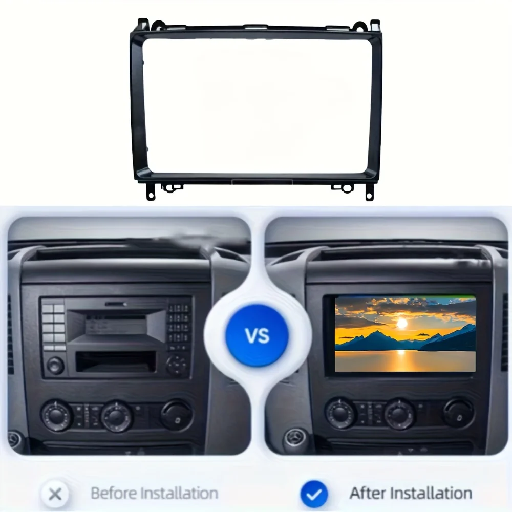 Car Fascia for Mercedes Benz A-class W169 B-class W245 W906 Sprinter Viano Vito VW Crafter 9-inch panel frame Kit
Car Fascia for Mercedes Benz A-class W169 B-class W245 W906 Sprinter Viano Vito VW Crafter 9-inch panel frame Kit