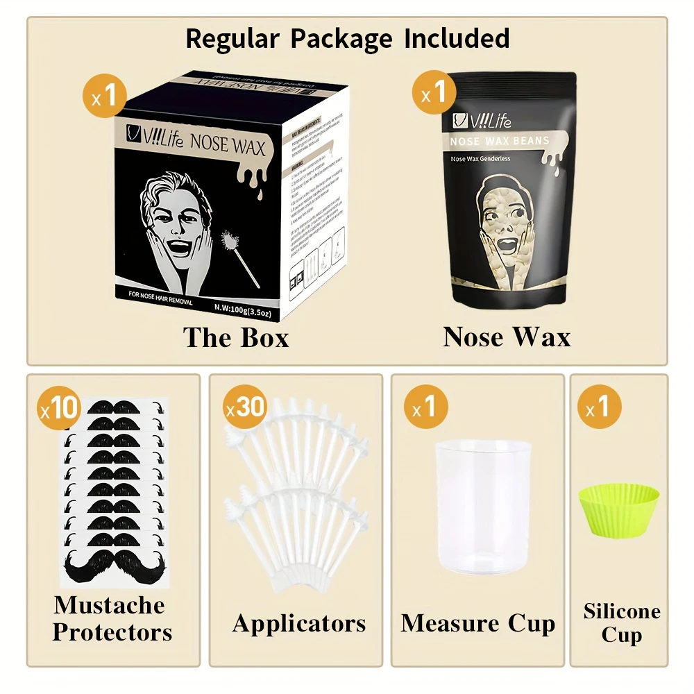 Viilife Painless Nose & Ear Hair Removal Kit - Gentle Waxing Sticks for Men & Women Perfect for Facial Hair 
Viilife Painless Nose & Ear Hair Removal Kit - Gentle Waxing Sticks for Men & Women Perfect for Facial Hair