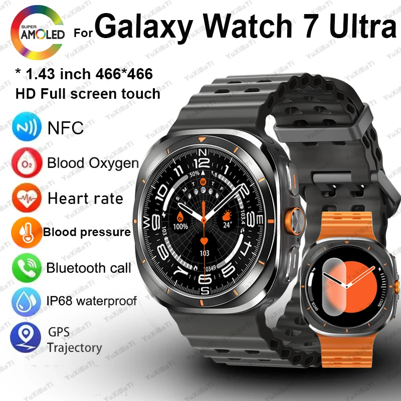 For Galaxy Watch 7 Ultra Smart Watch Men's GPS Track Smart Watch AI Dial HD AMOLED Voice Call NFC Sport waterproof Watches 2024
For Galaxy Watch 7 Ultra Smart Watch Men's GPS Track Smart Watch AI Dial HD AMOLED Voice Call NFC Sport waterproof Watches 2024