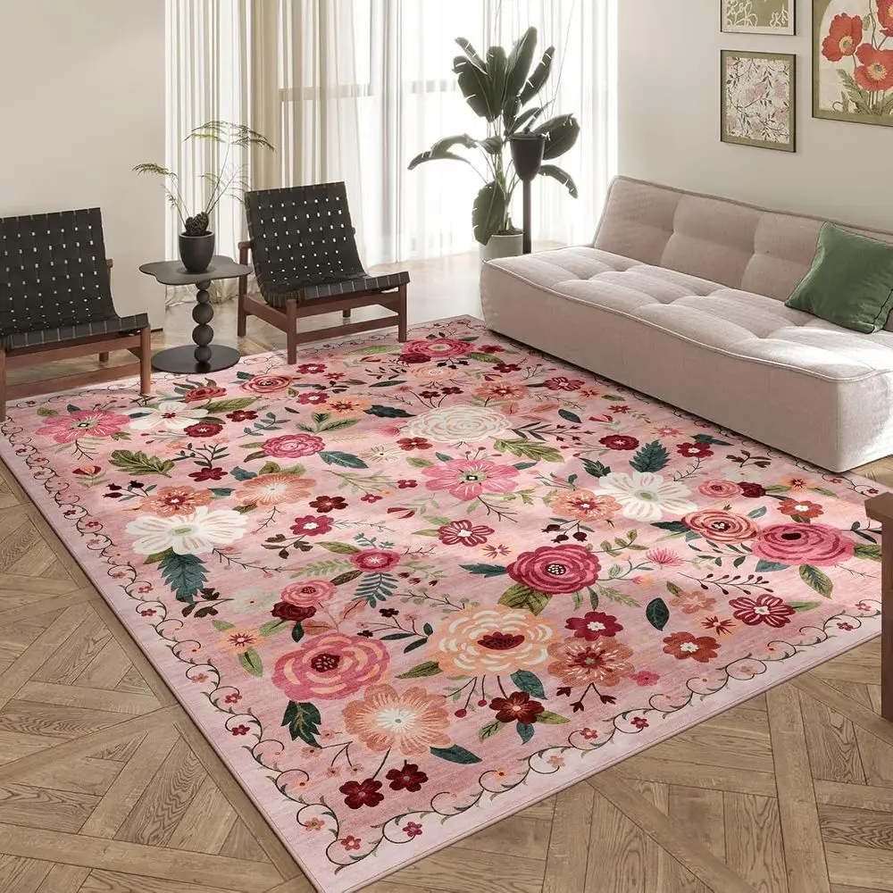 8x10 Floral Living Room Rug, Washable, Non-Slip, Soft Low Pile, Perfect for Home Decor
8x10 Floral Living Room Rug, Washable, Non-Slip, Soft Low Pile, Perfect for Home Decor
