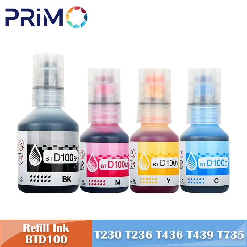 BTD100 Refill Dye Ink For Brother DCP T230 T236 T238 T430W T435W T436W T439W T536W T730W T735W T830DW T835DW MFC-T930DW
BTD100 Refill Dye Ink For Brother DCP T230 T236 T238 T430W T435W T436W T439W T536W T730W T735W T830DW T835DW MFC-T930DW