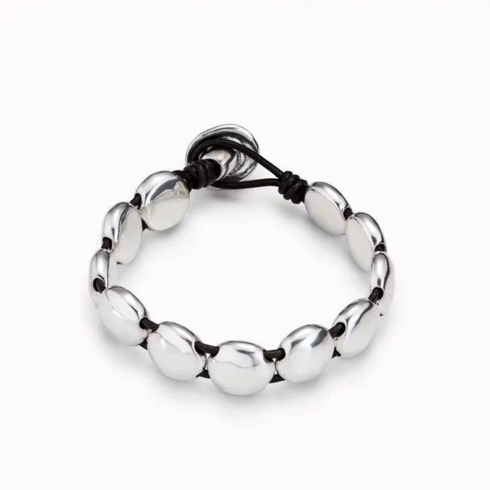 2025 Autumn Classic High Quality Silver Geometric Leather Rope Bracelet, Neutral Accessories, Creative Gifts for Friends
2025 Autumn Classic High Quality Silver Geometric Leather Rope Bracelet, Neutral Accessories, Creative Gifts for Friends