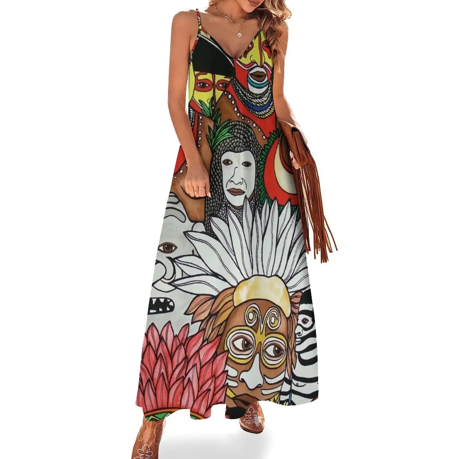 #259 - Unique PNG Culture II - Artist Nathalie Le Riche Sleeveless Dress dress party night Dress woman
#259 - Unique PNG Culture II - Artist Nathalie Le Riche Sleeveless Dress dress party night Dress woman