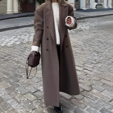 2025 Autumn and Winter Temperament Commuter Suit Collar Double-Breasted Long Woolen Coat Trench Coat for Women
2025 Autumn and Winter Temperament Commuter Suit Collar Double-Breasted Long Woolen Coat Trench Coat for Women