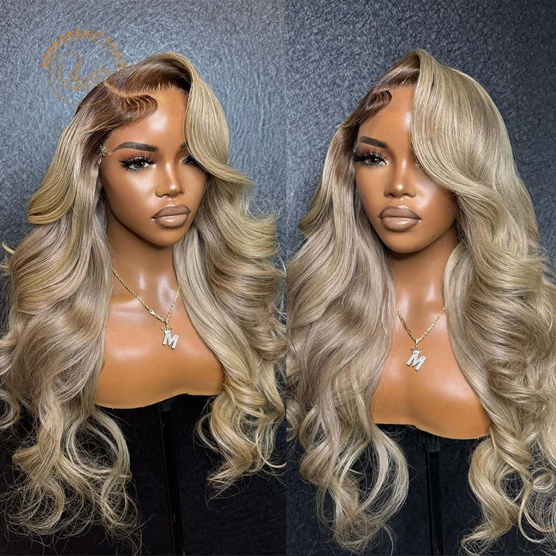 Ash Blonde 13x6 HD Transparent Lace Frontal Wigs Honey Blonde Ombre Colored Lace Front Wig Wavy Human Hair For Women
Ash Blonde 13x6 HD Transparent Lace Frontal Wigs Honey Blonde Ombre Colored Lace Front Wig Wavy Human Hair For Women