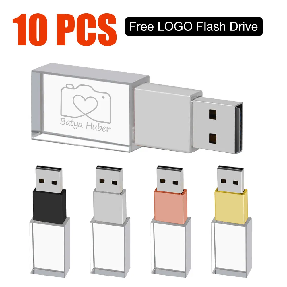 10PCS/LOT Crystal Wedding Gift USB Flash Drives Free Custom Logo 128GB 8GB 16GB 32GB 64GB Pen Drive Real Capacity Stick
10PCS/LOT Crystal Wedding Gift USB Flash Drives Free Custom Logo 128GB 8GB 16GB 32GB 64GB Pen Drive Real Capacity Stick