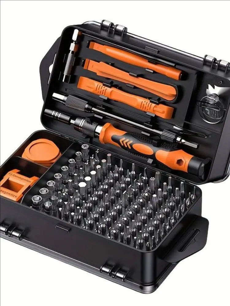 115 in 1 Precision Screwdriver Set - Magnetic Bits & Hardened Steel, Orange Case for Electronics Repair, Phone/Laptop Tool Kit
115 in 1 Precision Screwdriver Set - Magnetic Bits & Hardened Steel, Orange Case for Electronics Repair, Phone/Laptop Tool Kit