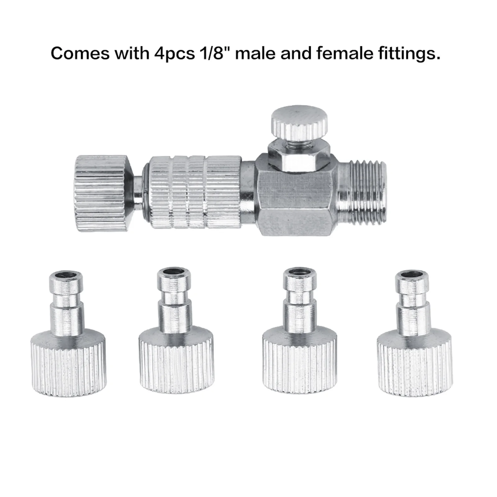 ZK10 Disconnect Adapter Airbrush Air Horse Quick Connecter Set 1/8'' Fittings Part with 4 Fittings
ZK10 Disconnect Adapter Airbrush Air Horse Quick Connecter Set 1/8'' Fittings Part with 4 Fittings