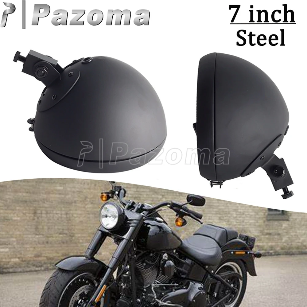 Black 7inch Headlamp Shell Round Head Light Cover For Harley Heritage Fat Boy Softail Headlight Bracket Lighthouse Housing 86-14
Black 7inch Headlamp Shell Round Head Light Cover For Harley Heritage Fat Boy Softail Headlight Bracket Lighthouse Housing 86-14