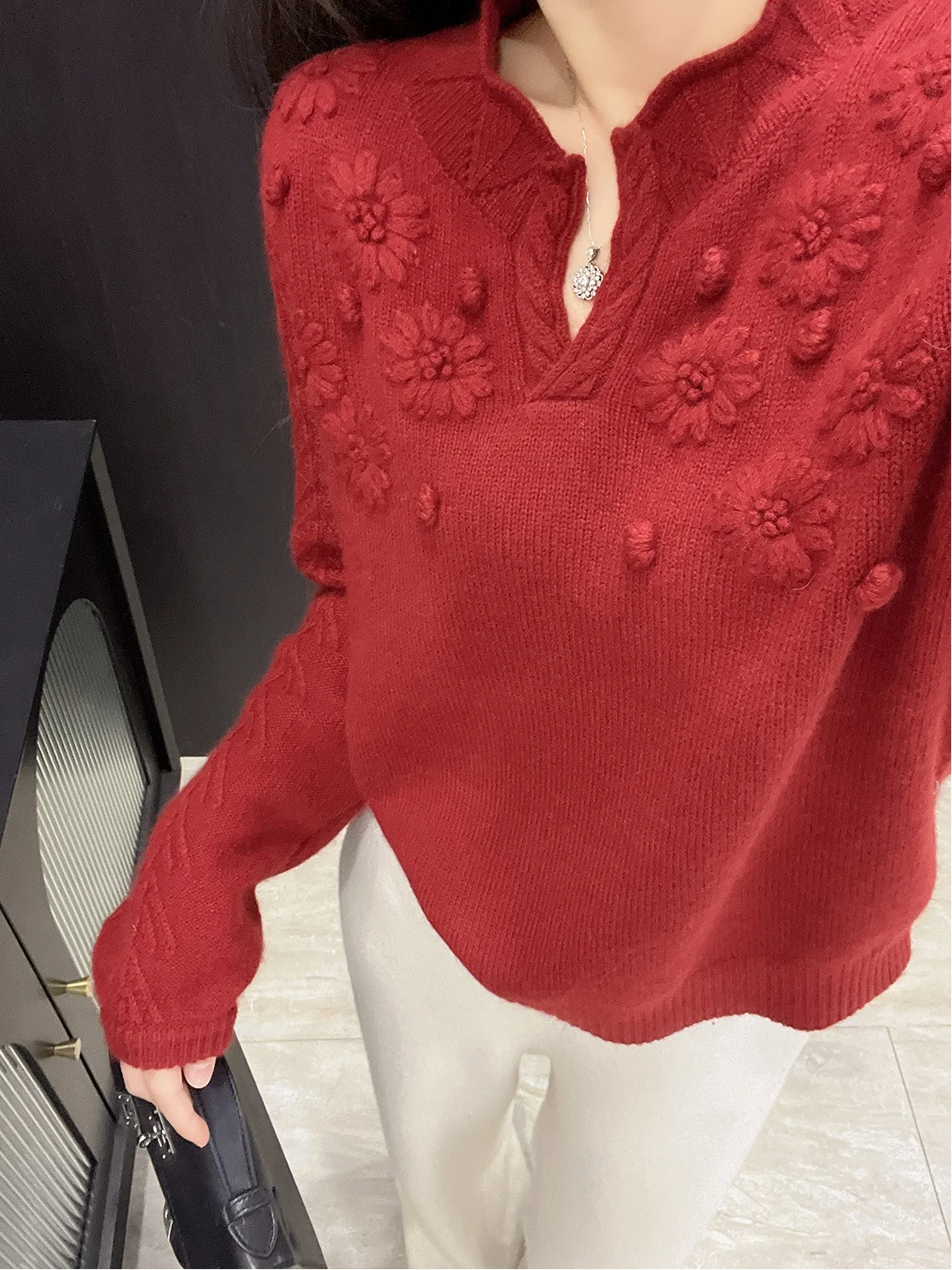 Элитный вязаный свитер с вышивкой и объемным 3D-декором ручной работы, французский стиль, свободный крой
Элитный вязаный свитер с вышивкой и объемным 3D-декором ручной работы, французский стиль, свободный крой