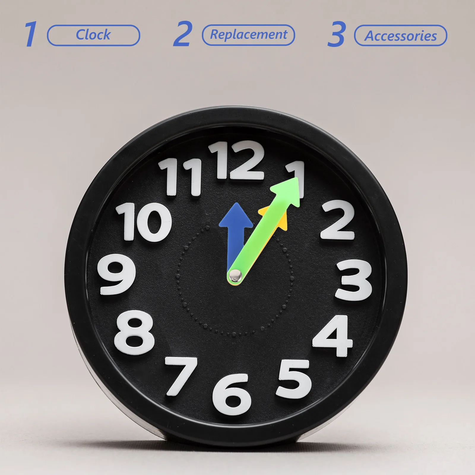 4Pcs Plastic Clock Clock Replacement Parts Teaching Tool School Use Accurate Time Pointer Educational Accessories
4Pcs Plastic Clock Clock Replacement Parts Teaching Tool School Use Accurate Time Pointer Educational Accessories