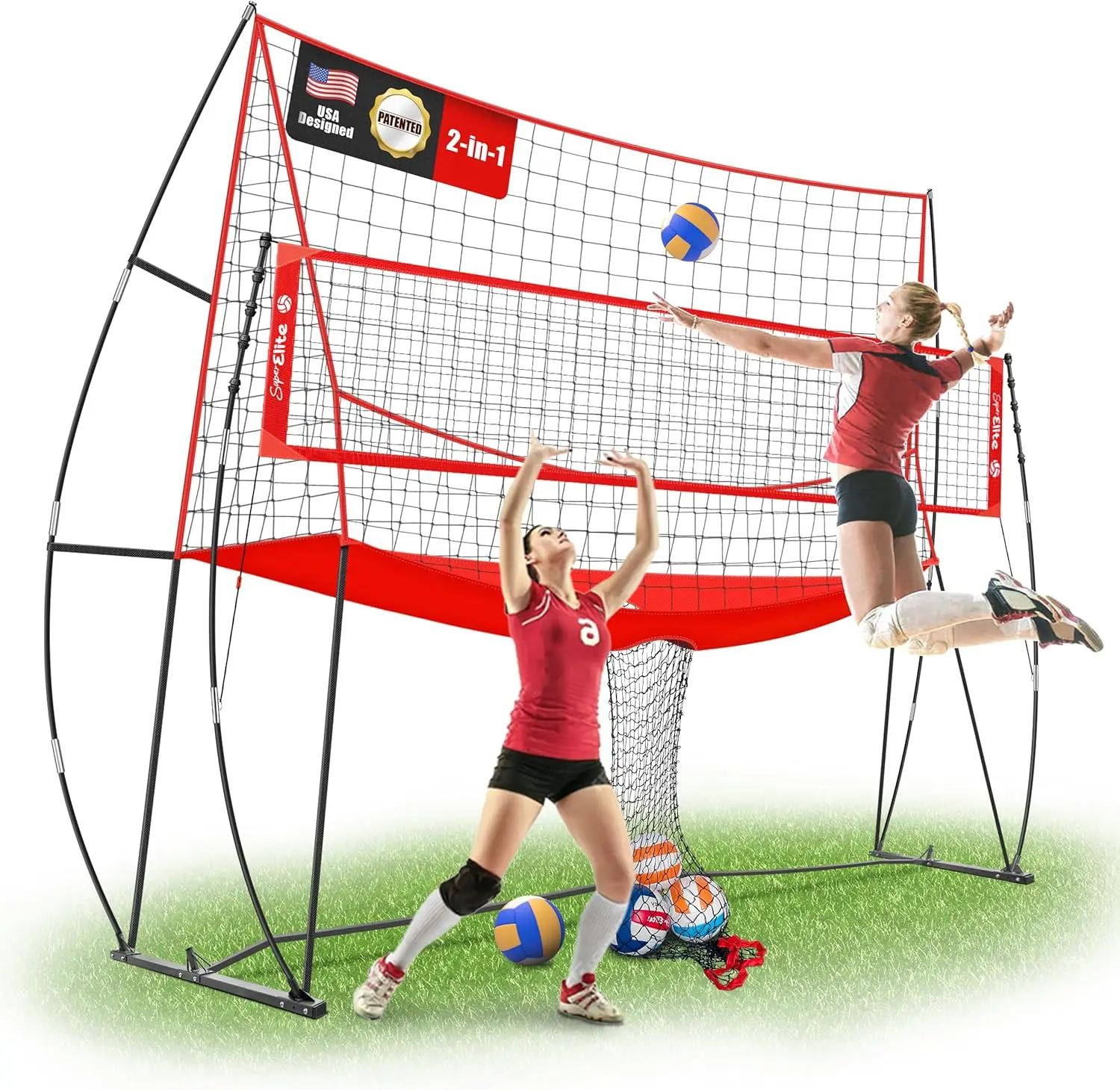 Adjustable 5-Height Volleyball Training Net for All Ages - Indoor/Outdoor Practice Station
Adjustable 5-Height Volleyball Training Net for All Ages - Indoor/Outdoor Practice Station