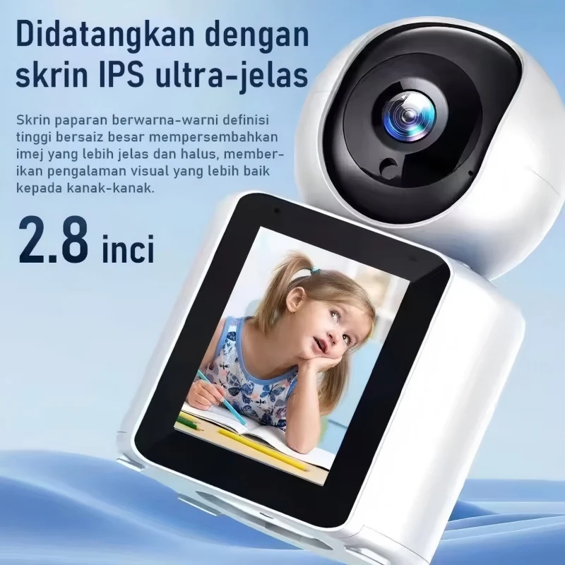 WiFi Dual Lens Camera with 2.8 Inch Screen 1080P AI Video Call Two Way Audio Baby Monitor Home Security CCTV Camera
WiFi Dual Lens Camera with 2.8 Inch Screen 1080P AI Video Call Two Way Audio Baby Monitor Home Security CCTV Camera