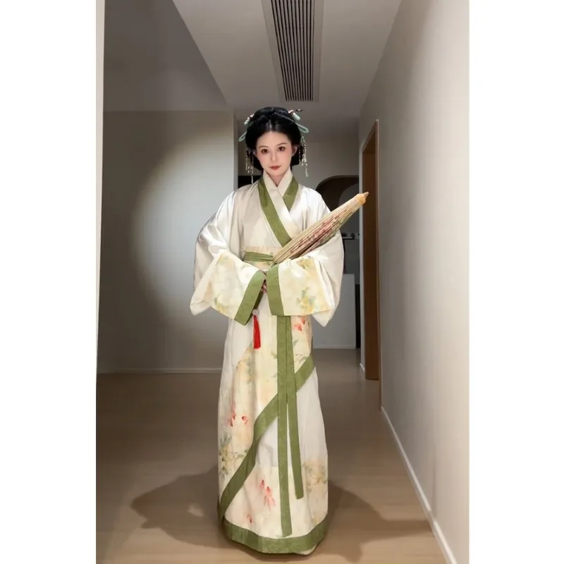 2026 New Warring States Robe Hanfu Women's Printed Clothing Right Tie Ancient Clothing Han Element Dress
2026 New Warring States Robe Hanfu Women's Printed Clothing Right Tie Ancient Clothing Han Element Dress