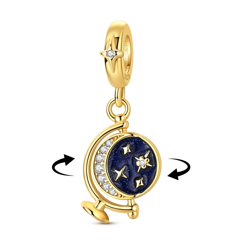 925 Sterling Silver Charms Bead CZ Zircon Luminous Flip Star Globe Dangle Fit Original Bracelet DIY Women Jewelry Gift
925 Sterling Silver Charms Bead CZ Zircon Luminous Flip Star Globe Dangle Fit Original Bracelet DIY Women Jewelry Gift