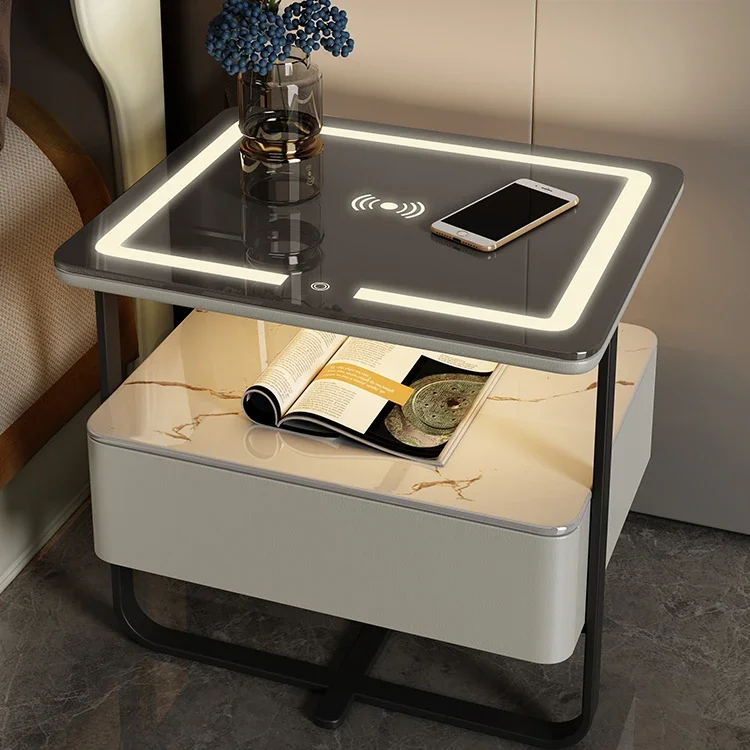 2026 Modern Simple And Luxurious Intelligent Bedside Table Multi Functional Wireless Charging Password Lock Bedside Table
2026 Modern Simple And Luxurious Intelligent Bedside Table Multi Functional Wireless Charging Password Lock Bedside Table