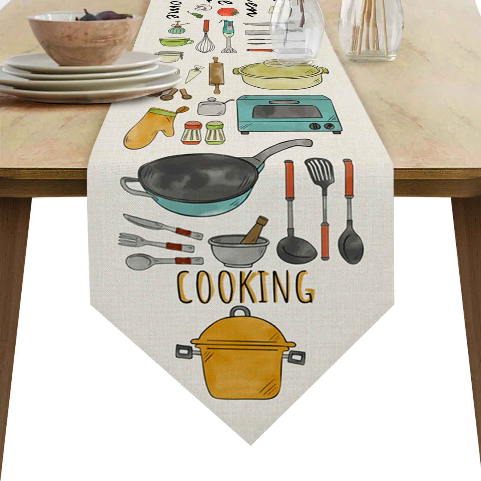 Kitchen Cooking Tools Printed Table Runners Modern Party Table Decorations Outdoor Wedding Table Decorations Table Runners
Kitchen Cooking Tools Printed Table Runners Modern Party Table Decorations Outdoor Wedding Table Decorations Table Runners