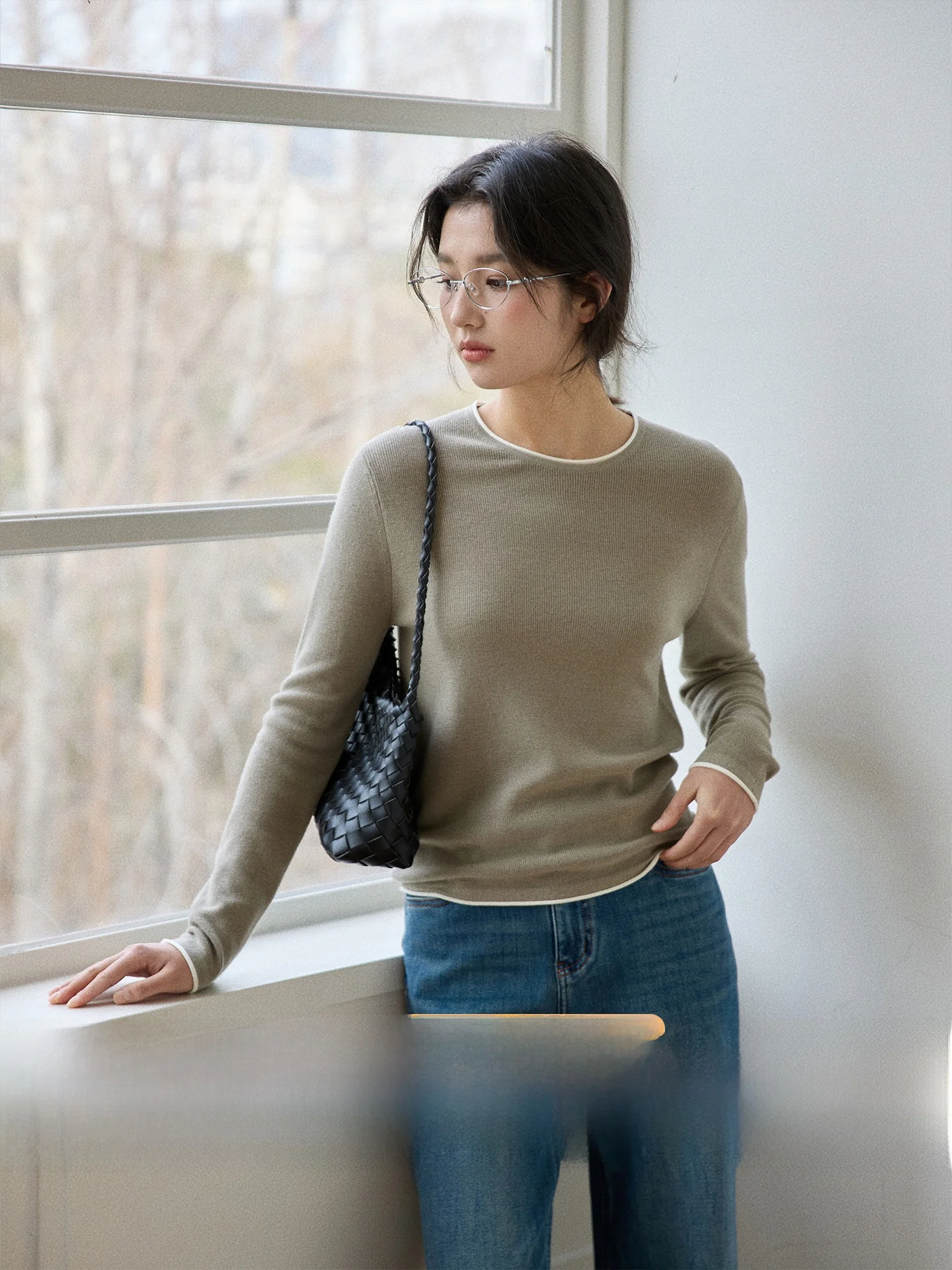 GINNKEE Vintage Color Block Long Sleeve Knitted Woolen Sweater Women Spring Autumn Overhead Style Soft Fit Straight Cut Top
GINNKEE Vintage Color Block Long Sleeve Knitted Woolen Sweater Women Spring Autumn Overhead Style Soft Fit Straight Cut Top