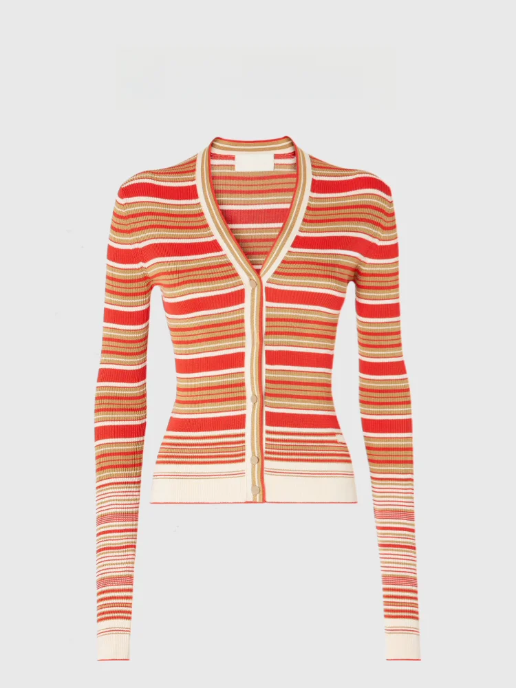 LOTTIE Высококачественный винтажный ранний осенний полосатый вязаный открытый кардиган с v-образным вырезом, женский топ Ele Aosphere Color Colion
LOTTIE Высококачественный винтажный ранний осенний полосатый вязаный открытый кардиган с v-образным вырезом, женский топ Ele Aosphere Color Colion